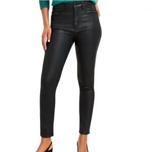 LOFT Womens black coated 5-pockets modal jeans Size 12